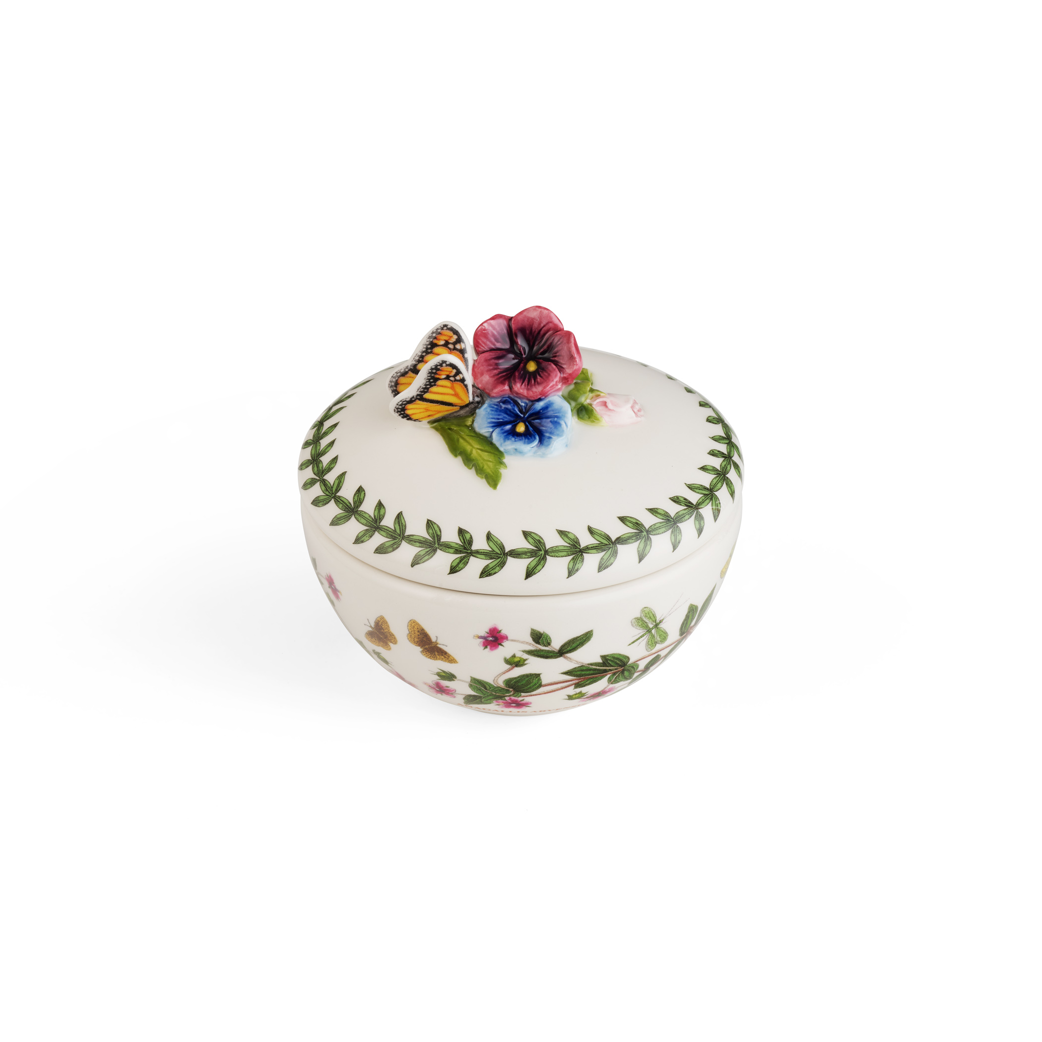 Botanic Garden Bouquet Butterfly Trinket Box image number null